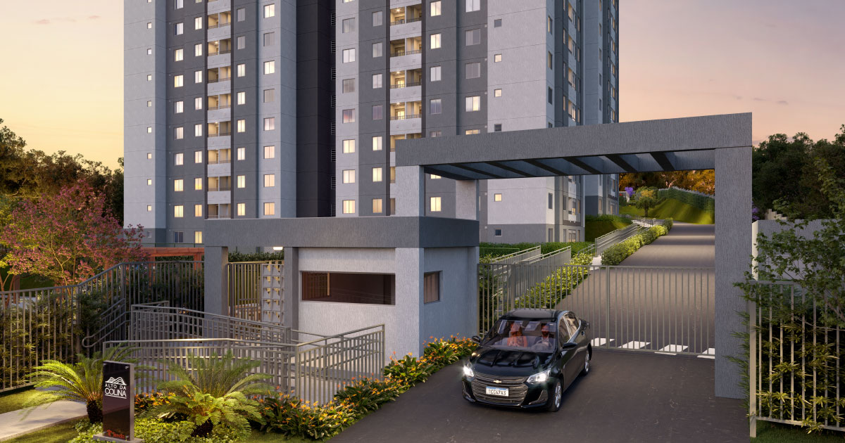 Render do projeto das torres e do acesso do Alto da Colina, no Rubem Berta, Porto Alegre