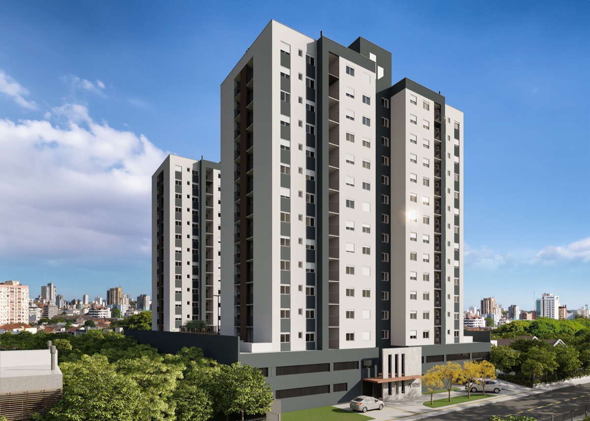 Fachada do Residencial Athena no Centro de São Leopoldo