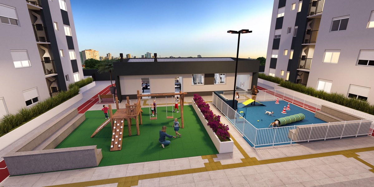 Playground e área pet do Residencial Athena
