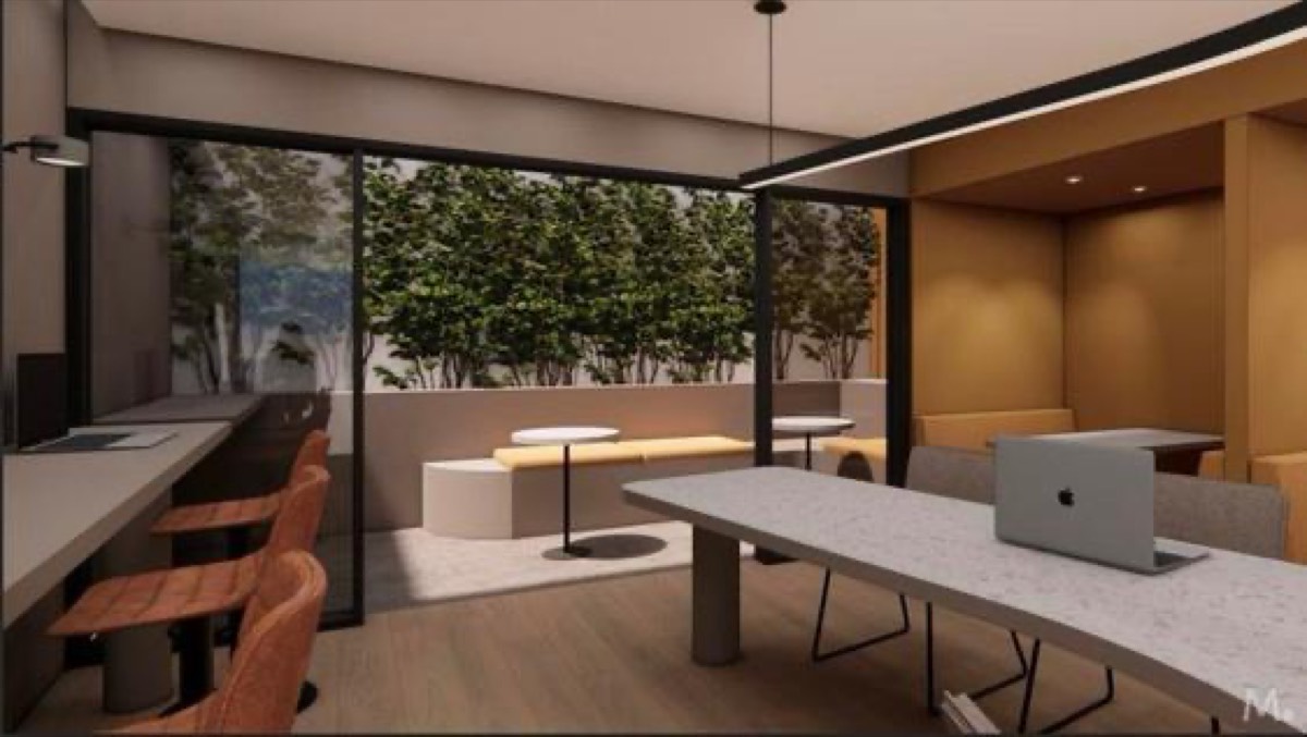 Espaço de coworking do FLOW MGF em Petrópolis