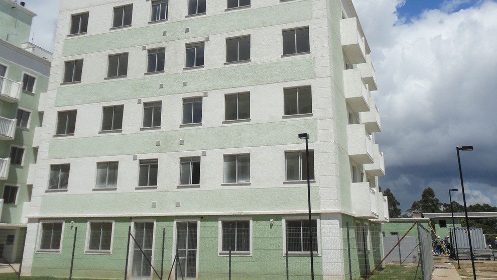 Fachada do Igara Life vista em perspectiva, com o condomínio já construído