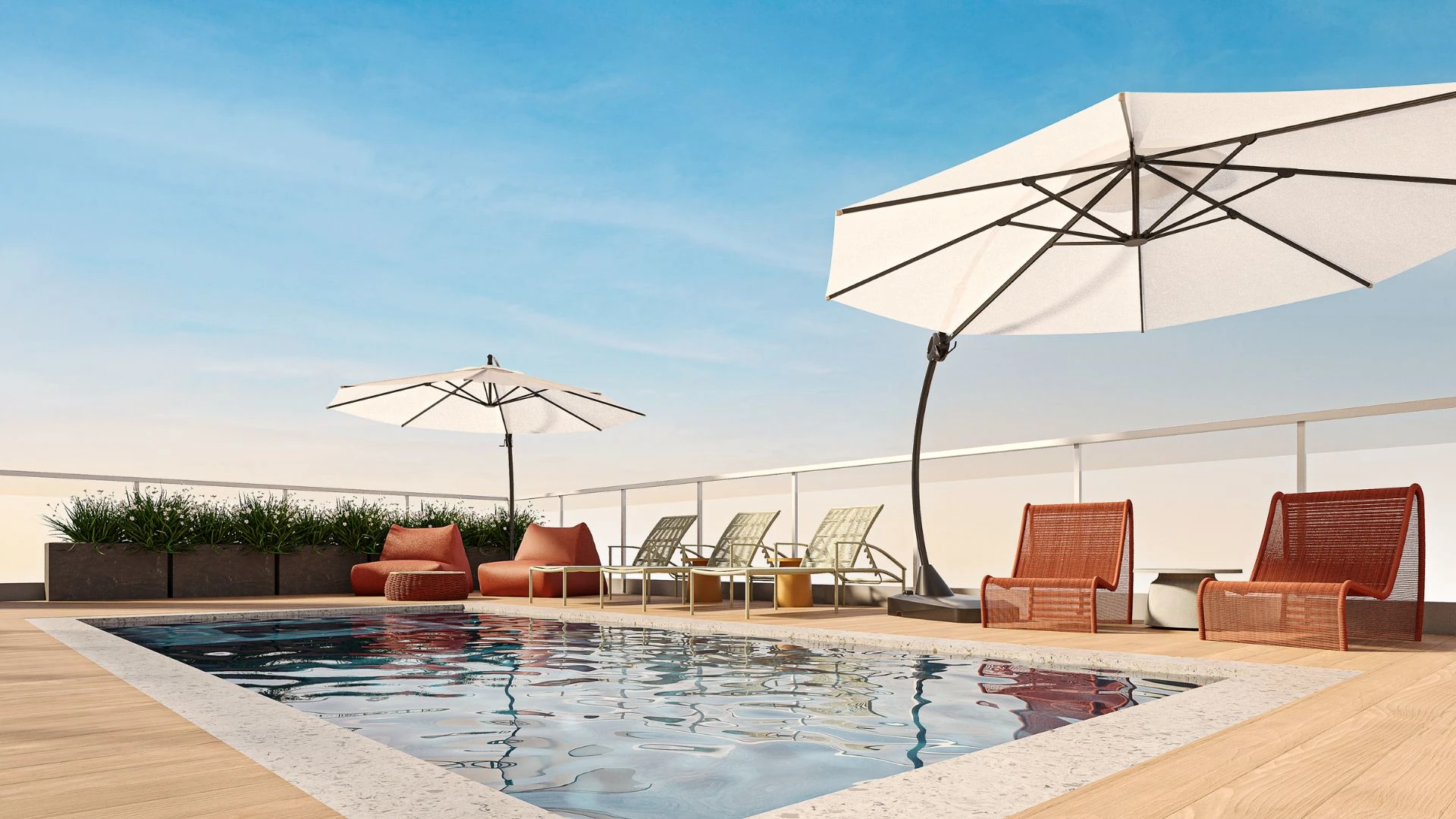 Piscina do rooftop do Isla Zona Sul