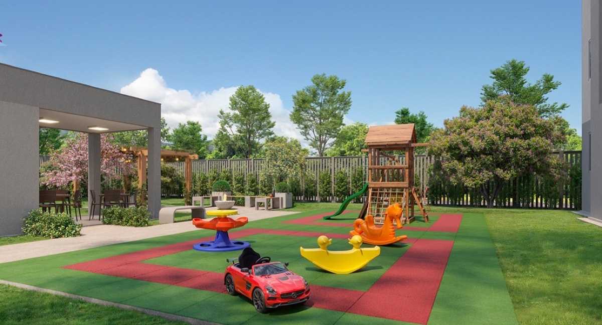 Playground do Lusa Sintra — área de recreação infantil segura no condomínio em Barnabé, Gravataí