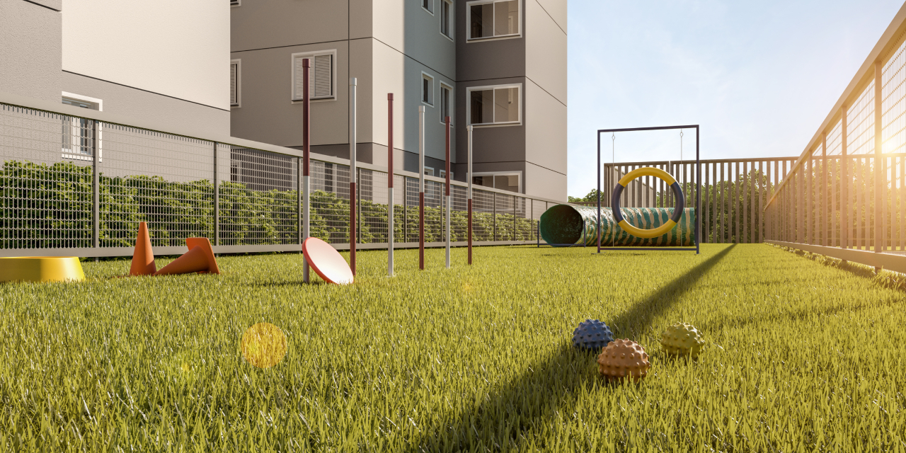 Imagem de projeto do petplace com obstáculos de agility do Open Canoas Centro