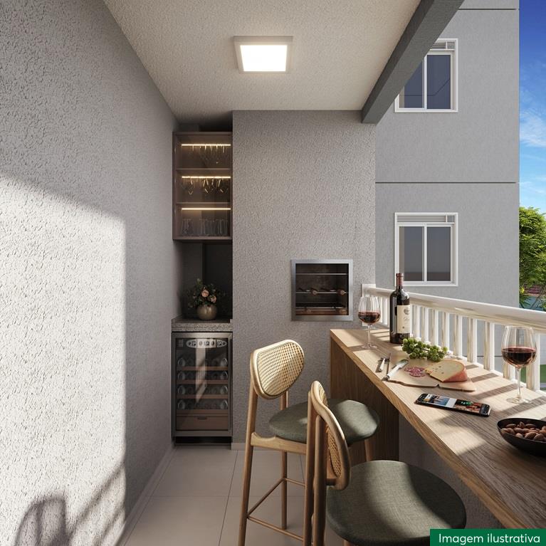 Varanda do Porto dos Lírios — planta com sacada de 42 m² em Canoas