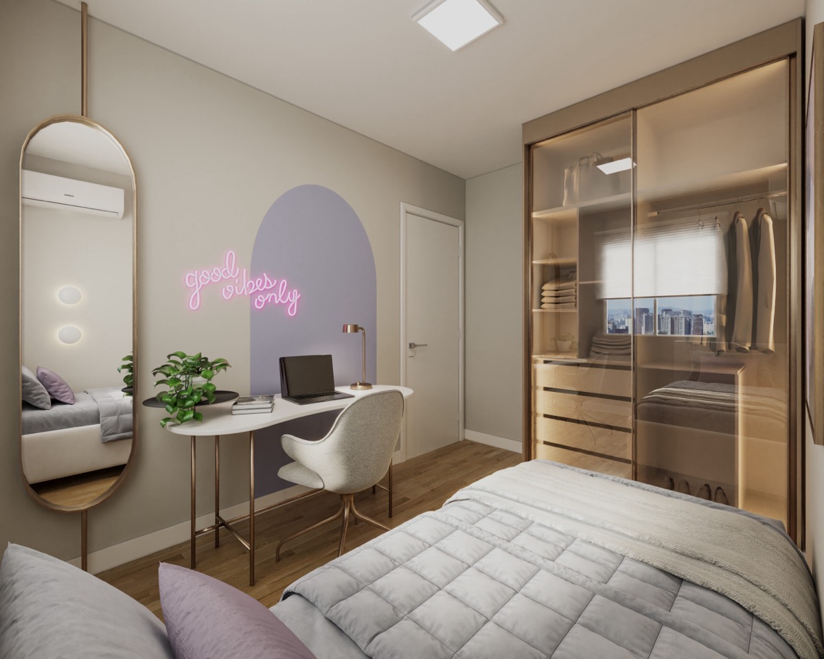 Quarto solteiro no apartamento do Sunflower